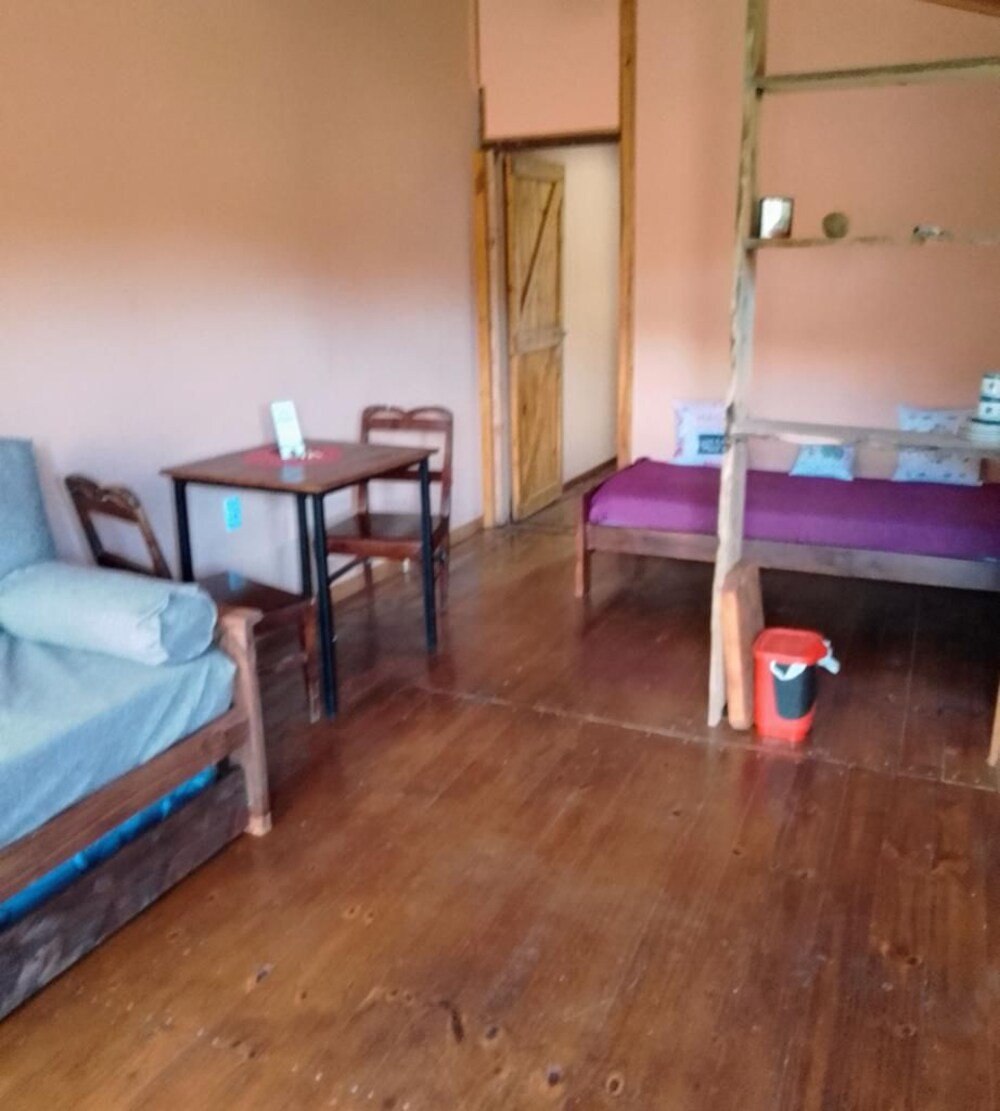 Habitación dentro de una de las cabañas de Don Edmundo Trevelin