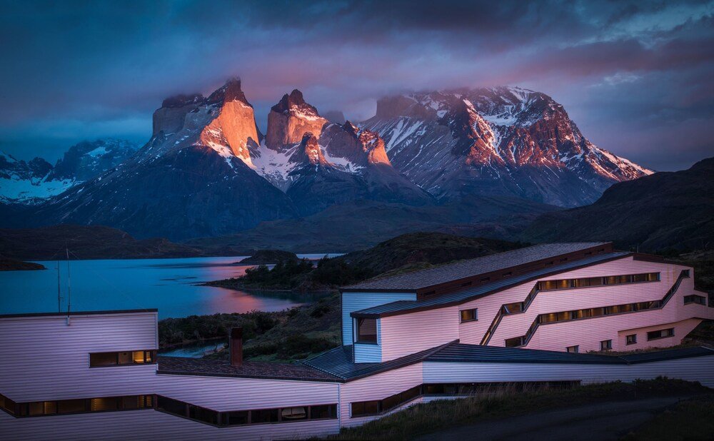 Modern building with a distinctive design