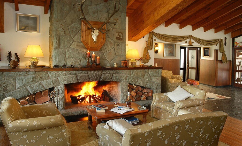 Lobby sitting area at the lodge with comfortable seating