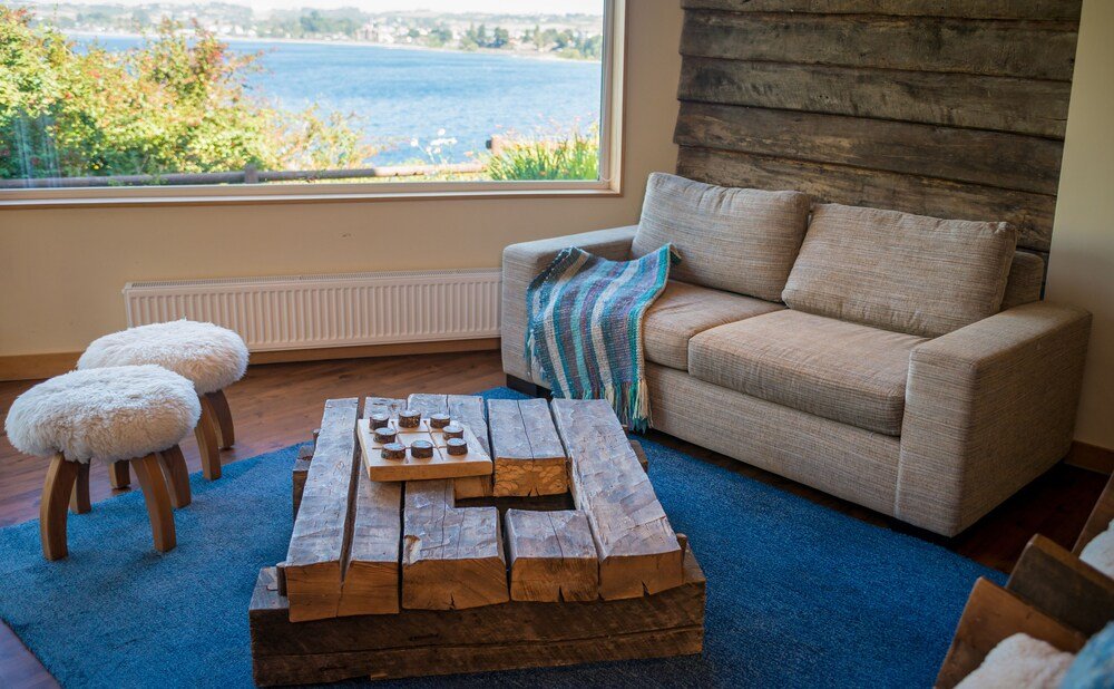 Cozy living room with a view in the lobby