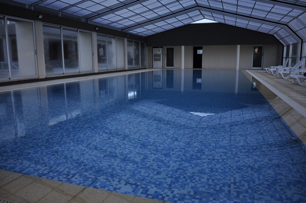Indoor swimming pool seen from another angle at the hotel